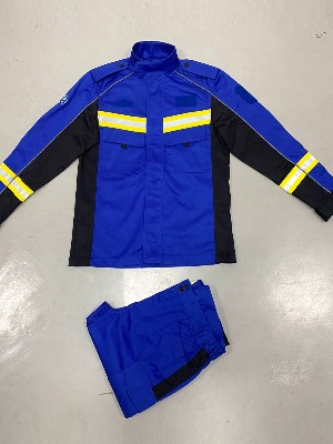 工程防靜電工作服定制耐磨加反光條安全服套裝定制 派登服飾